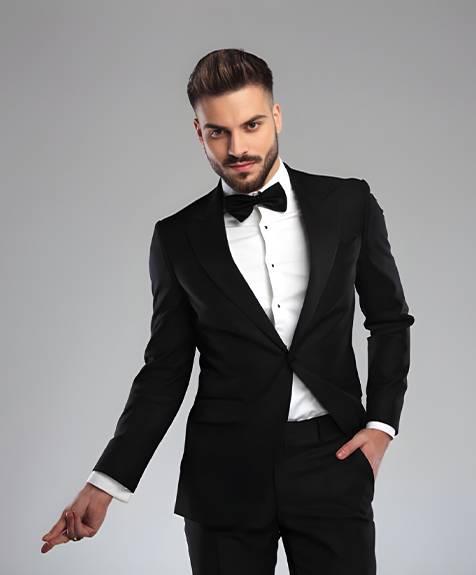 Black Slim Fit Tuxedo Image